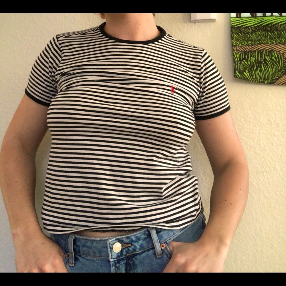 Classic striped Polo baby tee